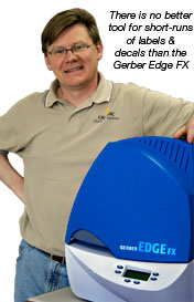 Gerber Edge FX prints durable signage and decals